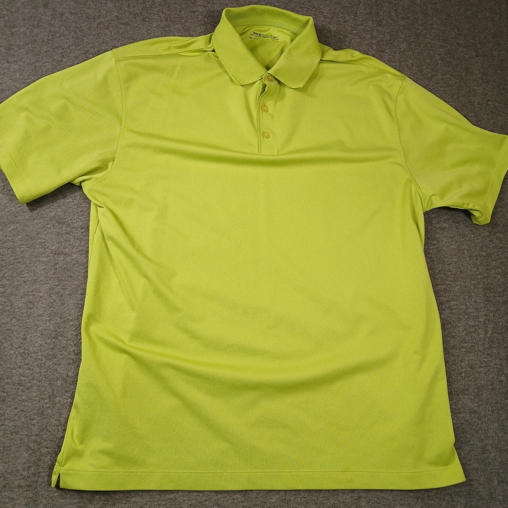 Nike Golf Mens Dri-FIT Polo Shirt XXL Lime Green‎ Neon Yellow Short Sleeve Top